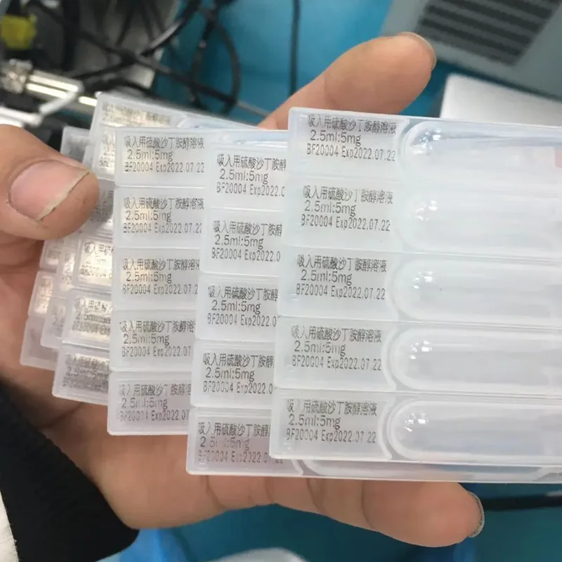 UV laser traceability marking samples for pharmaceutical ampoules and packaging